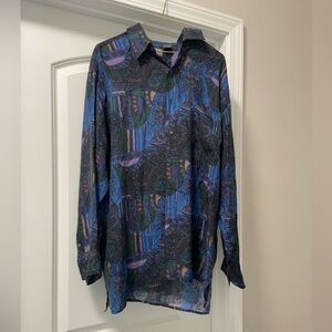 Robert Stock Designer + Vintage + 100% isle! Multicolor Long Sleeve Dress Shirt